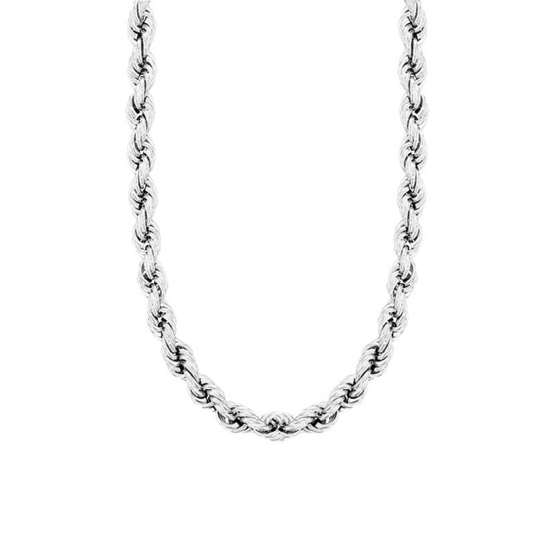 Massive 750/1000 White Gold Rope Chain, 50 cm Length - Manillon