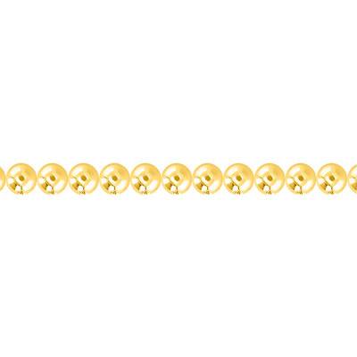 750 Yellow Gold Bead Chain, 40 cm Length, 5 mm to 7 mm Width - Manillon