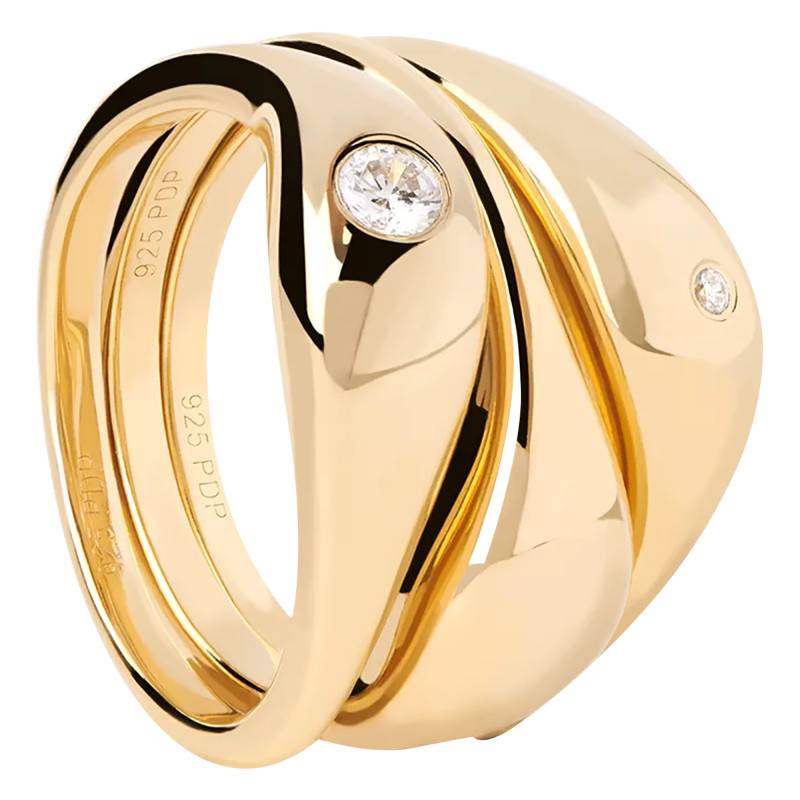 Yellow Gold-Plated & Zirconium Oxide Essentials Sugar Rings - AN01-994-08 - Pdpaola