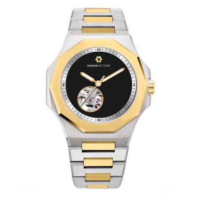 MTZeta Black Open Heart Watch - Maison du Temps