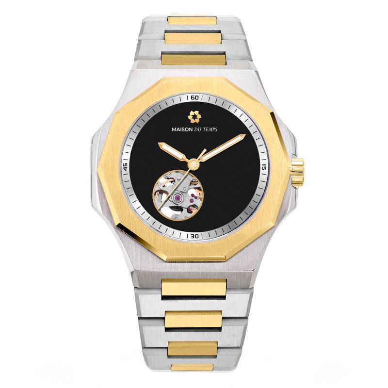 MTZeta Black Open Heart Watch - Maison du Temps