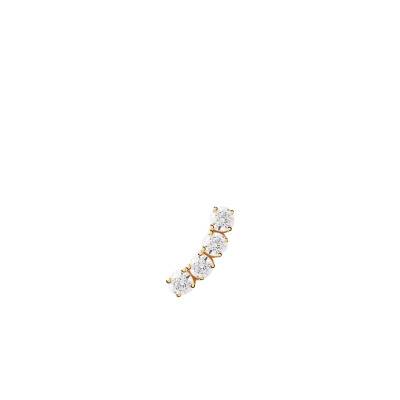 1 925 Silver Gold-Plated Uma Stud Earring & Cubic Zirconia - PG01-749-U - Pdpaola