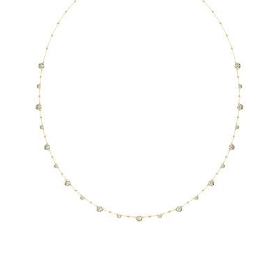 Gold-Toned Metal & White Crystals Imber Round Cut Necklace, Length 80 cm - 5680091 - Swarovski
