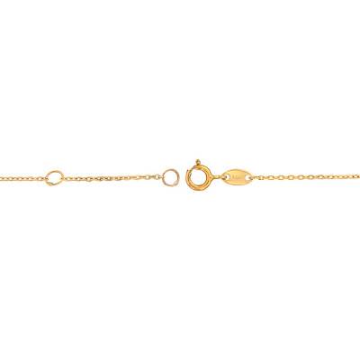 Yellow 375/1000 Gold Three-Heart Bracelet, Length 12.50 cm to 15 cm, Width 1 mm - Bambins
