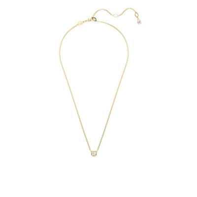 Gold-Toned Metal & White Crystal Imber Round Necklace, Length 38 cm to 45 cm - 5684511 - Swarovski