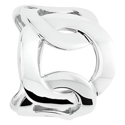 Bague Maille en Argent Rhodié 925 - Emanessence