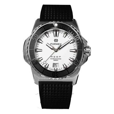 Montre Reef 39.5mm Automatic White dial COSC 300M 2201.1.6311 - Formex