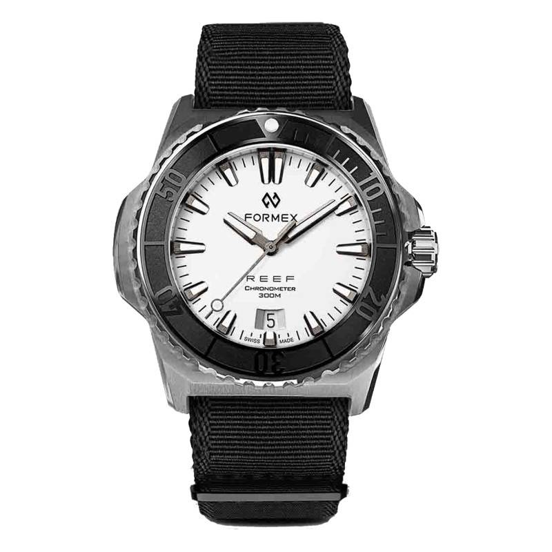 Reef 39.5 mm Automatic White Dial COSC 300M Watch 2201.1.6311 - Formex