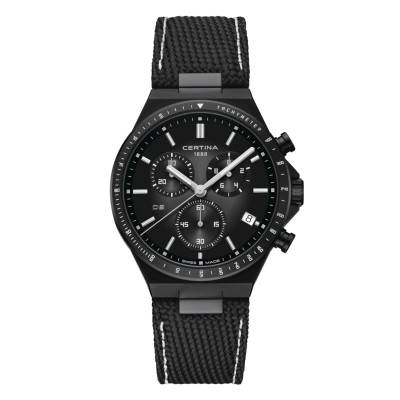 Black Steel DS-7 Chronograph Watch C0434173808100 - Certina