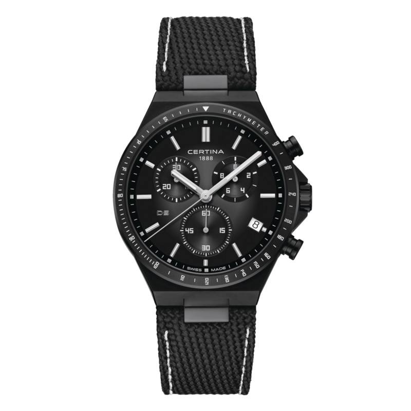 Black Steel DS-7 Chronograph Watch C0434173808100 - Certina