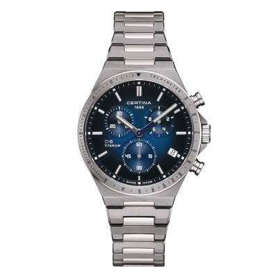 DS-7 Silver Titanium Chronograph Watch C0434174404100 - Certina