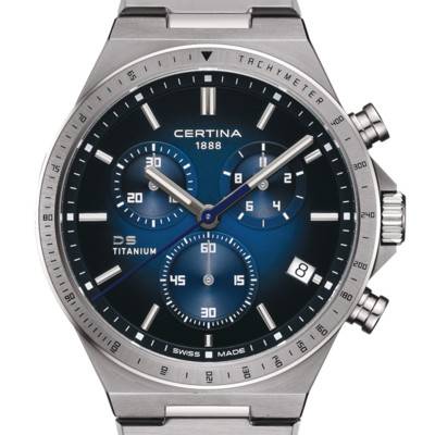 DS-7 Silver Titanium Chronograph Watch C0434174404100 - Certina