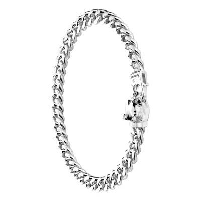 Cubane 925 Silver Pitbull Bracelet, 19 cm to 21 cm - ESB100-B - Zancan