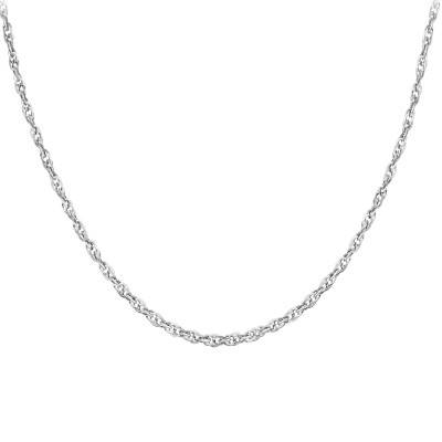 375 White Gold Prince of Wales Chain, Length 41 cm, Width 1.70 mm - Manillon