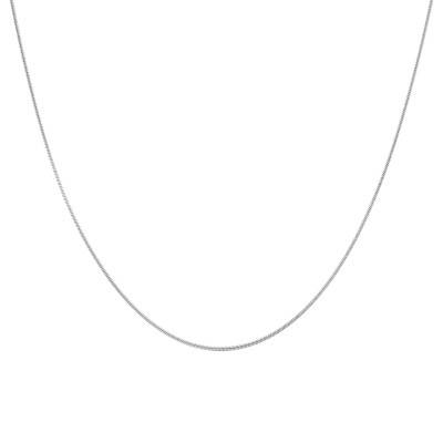 Chaîne Serpentine Ronde en Or Blanc 375, Longueur 41 cm, Largeur 1,10 mm - Manillon