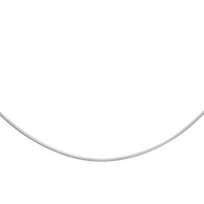 Chaîne Serpentine Ronde Or Blanc 375, Longueur 41 cm, Largeur 0,80 mm - Manillon