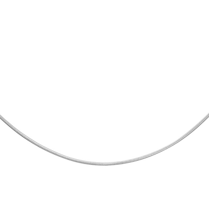 White Gold 375 Serpentine Chain, Length 41 cm, Width 0.80 mm - Manillon