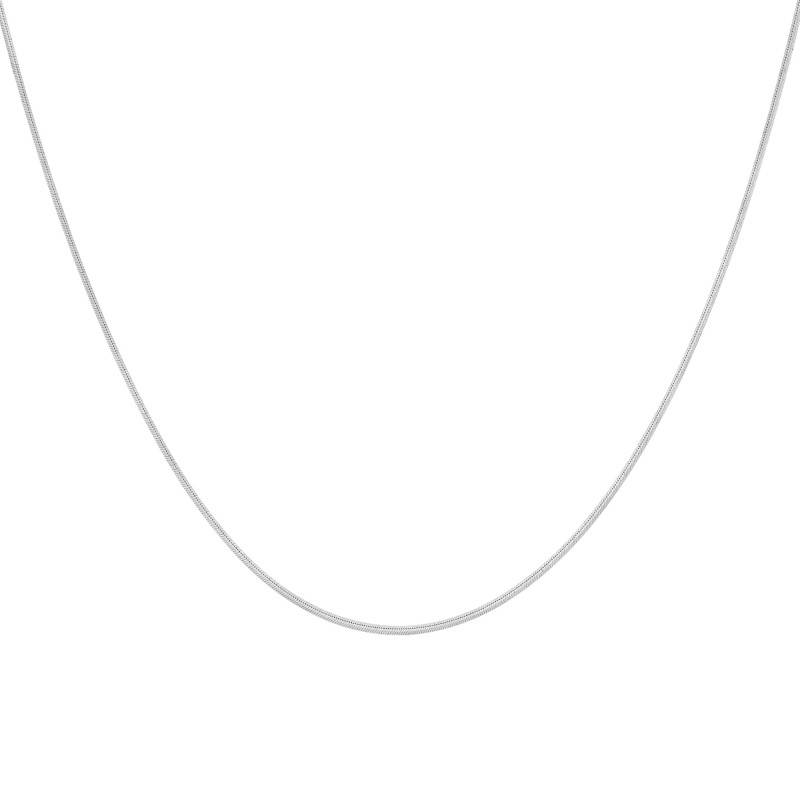 375 White Gold Serpentine Chain, Length 46 cm, Width 1.20 mm - Manillon