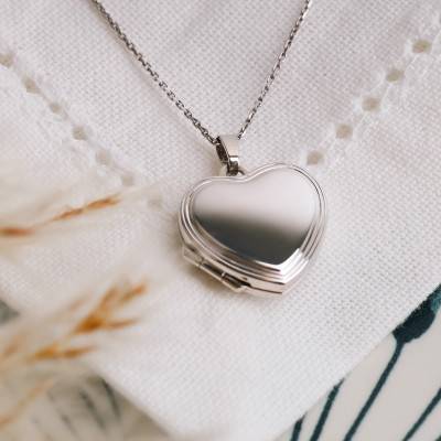 Médaillon Photo Coeur en Argent 925 - Vandona