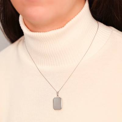 Médaillon Photo Octogone en Argent 925 - Vandona