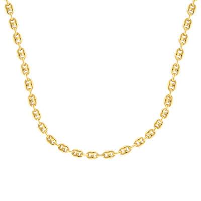 Gold Steel Coffee Bean Chain Joshua, Length 55 cm - Phebus