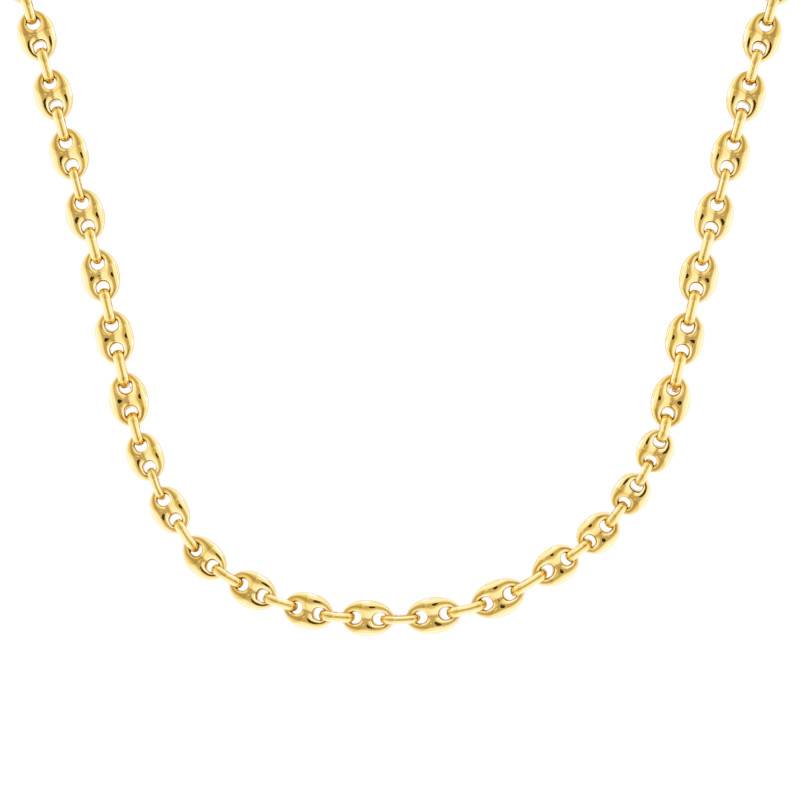 Gold Steel Coffee Bean Chain Joshua, Length 55 cm - Phebus