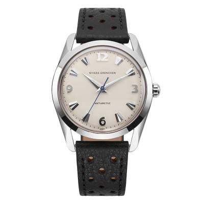 Nivada Grenchen Antarctic 35mm Eggshell White Luminova 35004M Watch - Nivada Grenchen