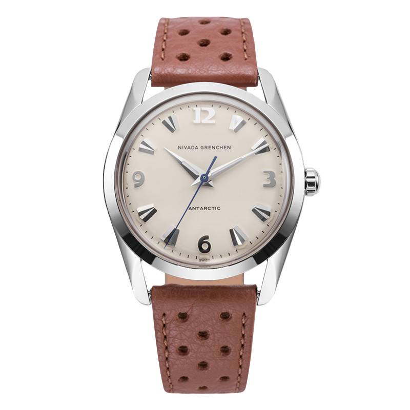 Nivada Grenchen Antarctic 35mm Eggshell White Luminova 35004M Watch - Nivada Grenchen
