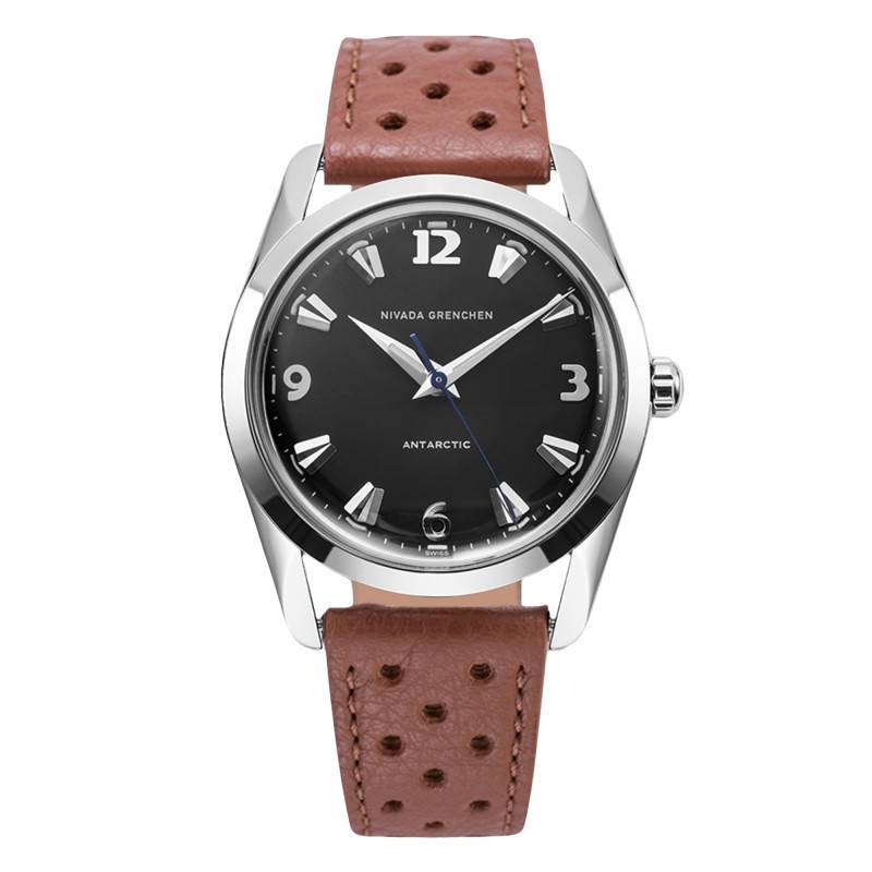 Antarctic 35mm Black White Luminova Watch 35002M - Nivada Grenchen