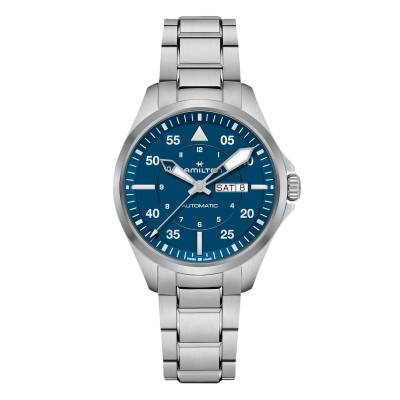 Khaki Aviation Pilot Day-Date 42 mm Watch H64635140 - Hamilton