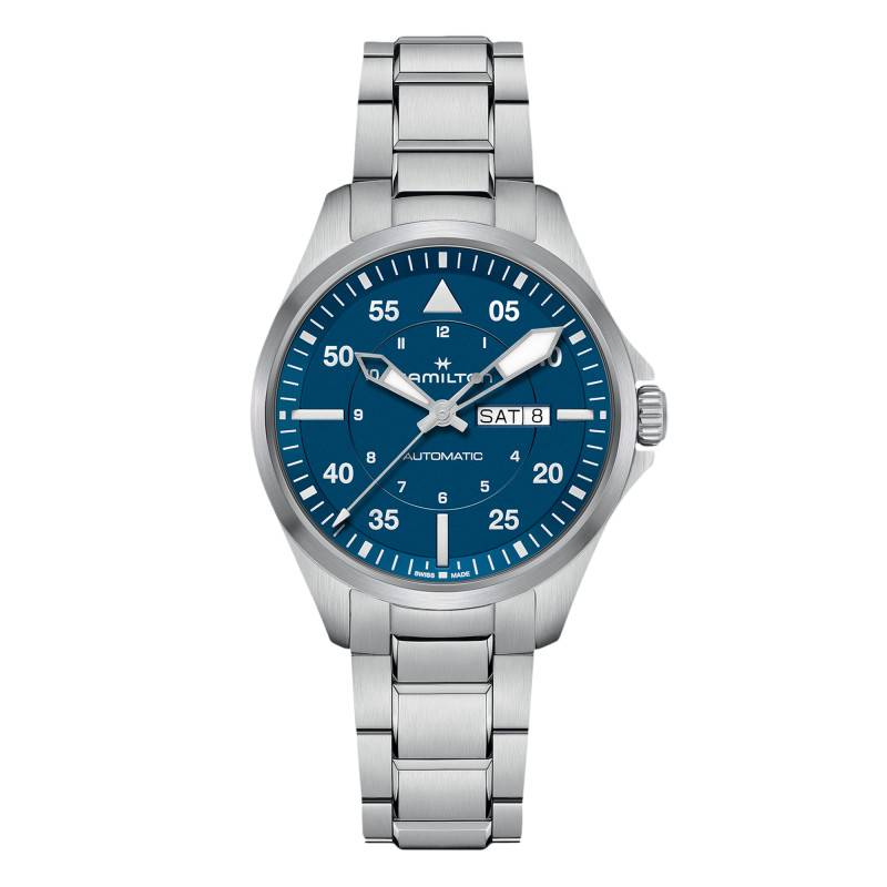 Khaki Aviation Pilot Day-Date 42 mm Watch H64635140 - Hamilton
