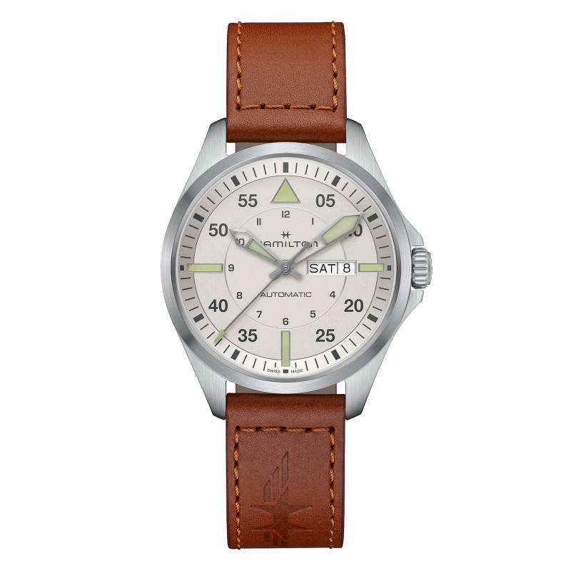 Watch Khaki Aviation Pilot Day-Date 42mm H64635550 - Hamilton