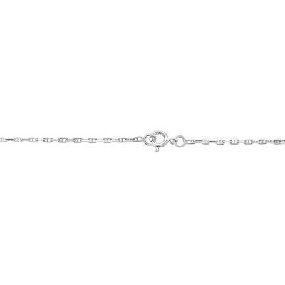 Chaîne Maille Marine Argent 925 Rhodié, Longueur 42 cm - Manillon
