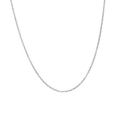 Chaîne Maille Marine Argent 925 Rhodié, Longueur 42 cm - Manillon