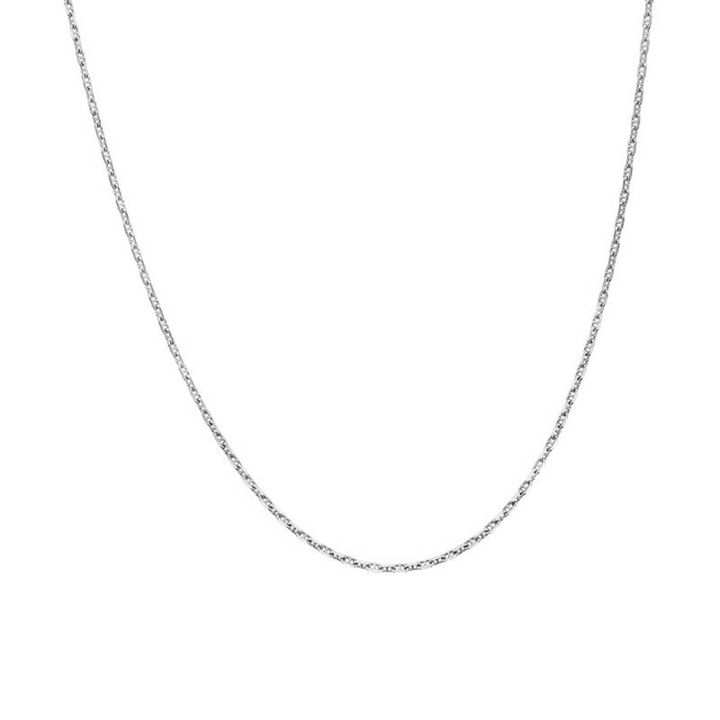 Rhodium-Plated 925 Silver Mariner Chain, Length 42 cm - Manillon