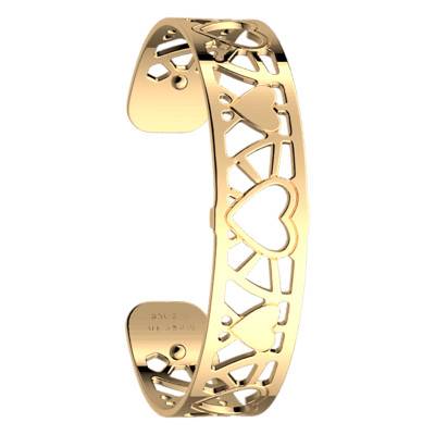 Bracelet Manchette Haute Or Spirale Strass Cristal Blanc - Occasion Micro-rayures