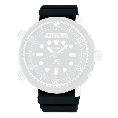 Black Silicone 22mm Watch Strap R043011J0 - Seiko