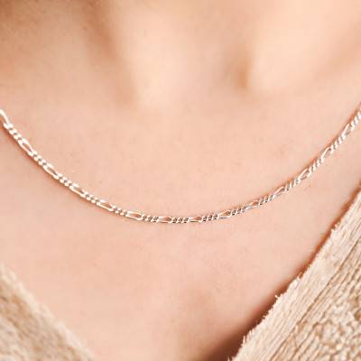 Silver Figaro Chain, Length 45 cm, Width 1,75 mm - Manillon