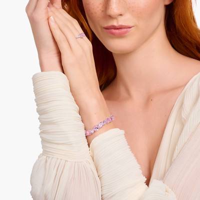 Heritage Glam 925 Silver & Pink Zirconia Bracelet, Length 16 cm to 19 cm, Width 7 mm - A2140-051-9 - Thomas Sabo