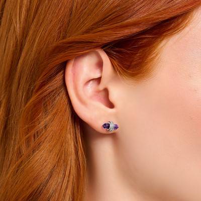 Boucles d'oreilles Cosmic Amulets en Argent 925 & Zircones Bicolores - H2281-643-13 - Thomas Sabo