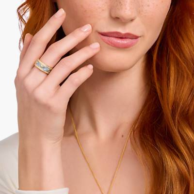 Bague Cosmic Ruban Plaqué Or Jaune & Zircones Blancs - TR2450-565-1 - Thomas Sabo