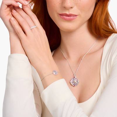 Cosmic Amulets Heart 925 Silver & Cubic Zirconia Bracelet, Length 16 cm to 19 cm, Width 1.50 mm - A2143-691-9 - Thomas Sabo