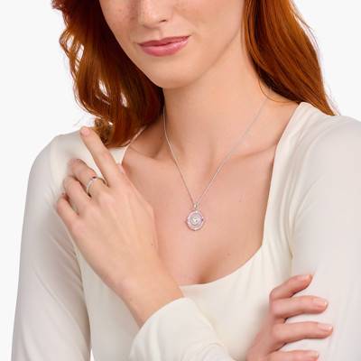 Cosmic Amulets Heart 925 Silver & Cubic Zirconia Necklace, Length 40 cm to 45 cm - KE2201-390-9 - Thomas Sabo