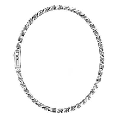 Bracelet Gourmette Cubane en Argent 925, Longueur 19 cm à 21 cm - EXB660-B - Zancan