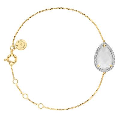 Bracelet Alma Diamants, Nacre & Or Jaune 750, Longueur 17 cm - Morganne Bello