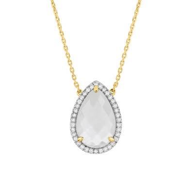 Collier Alma Diamants, Nacre & Or Jaune 750, Longueur 42 cm - Morganne Bello