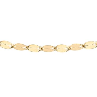 375/1000 Yellow Gold Forzatina Chain, 41 cm Length, 1.80 mm Width - Manillon