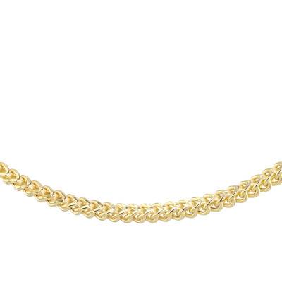 375/1000 Yellow Gold Franco Chain, 46 cm Length, 2 mm Width - Manillon