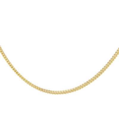 375/1000 Yellow Gold Franco Chain, 46 cm Length, 2 mm Width - Manillon