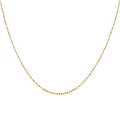 Chaîne Forzatina Diamantée en Or Jaune 375, Longueur 41 cm, Largeur 2,80 mm - Manillon